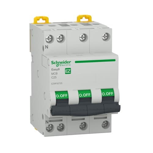 DJC EZ9P32725 Disjunctor tripolar 3P+N 25A C 4.5KA 3M
