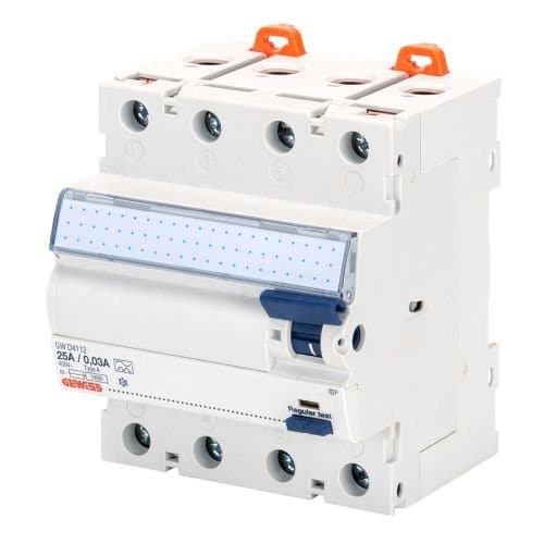 GWD4111 Întrerupător diferențial RCCB 4P 25A 4kV 10mA 4M