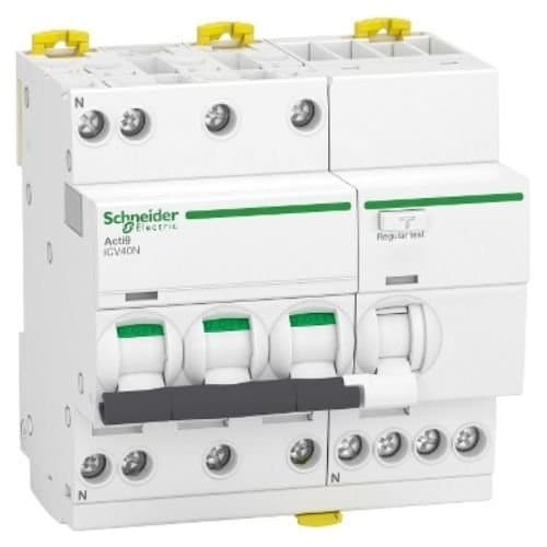DJC A9DC3740 Disjunctor diferențial RCBO 3P+N 40A C 6K 30mA