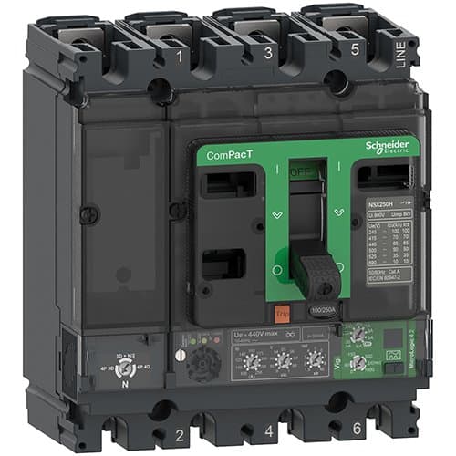 C25B44V250 Întrerupător comp NSX250B 25KA AC 4P4D 250A 4.2