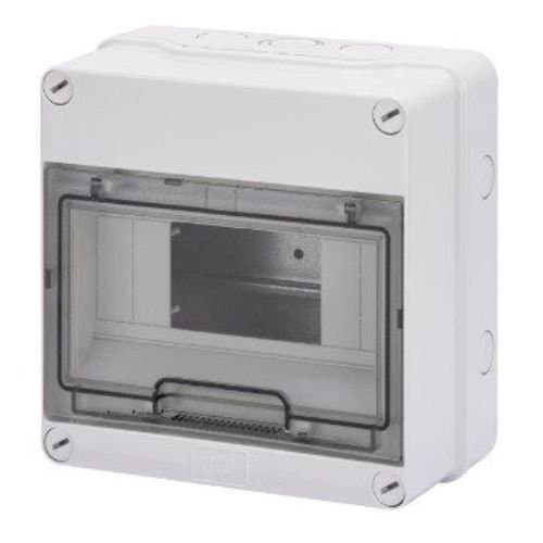 Tablou aplicat GEWISS, 8 module, gri, IP55