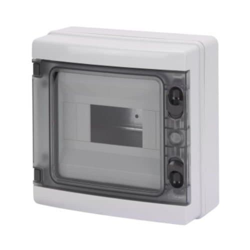 Tablou aplicat GEWISS, 8 module, cu ușă fumurie și protecție IP65