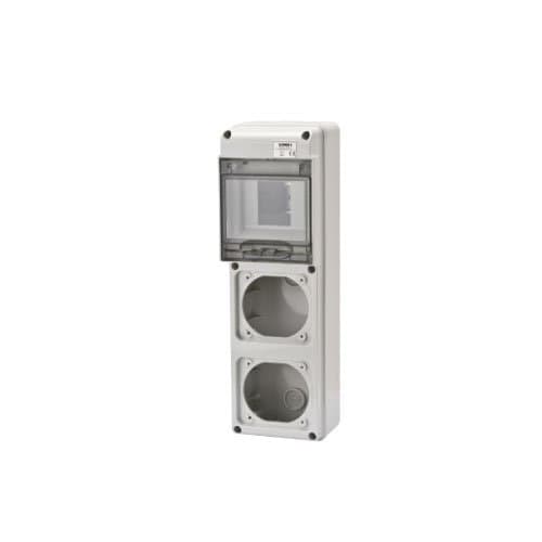 Tablou etanș GEWISS Q-DIN 5M, IP65, cu 2 prize IEC 309 16A