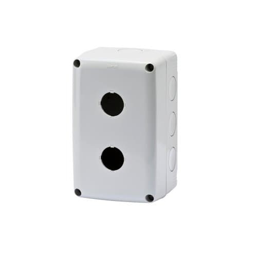 GW27102 Carcasă aparentă pentru 2 lămpi/butoane Gri IP66