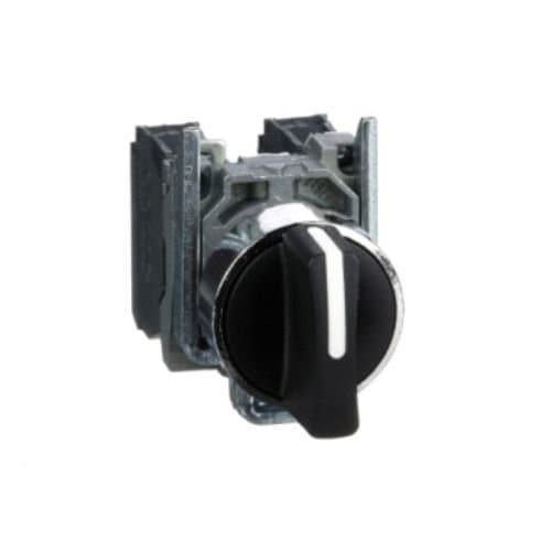 Buton selector Schneider Electric, 3 poziții, 22 mm, negru