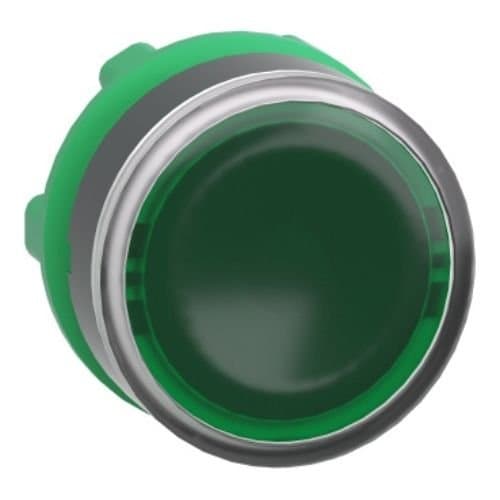 Cap buton apăsare LED Schneider Electric, verde, 22 mm