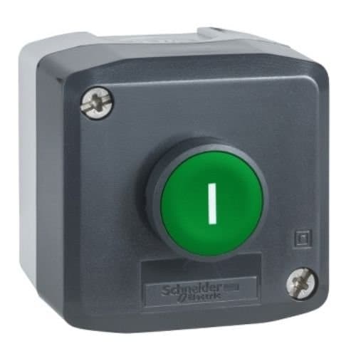 Buton de comandă Schneider Electric, verde, 1NO, pentru panouri electrice