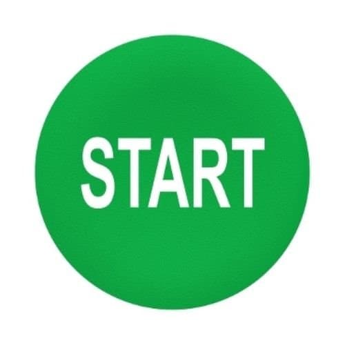 Capac marcat START verde Schneider Electric pentru butoane de comandă