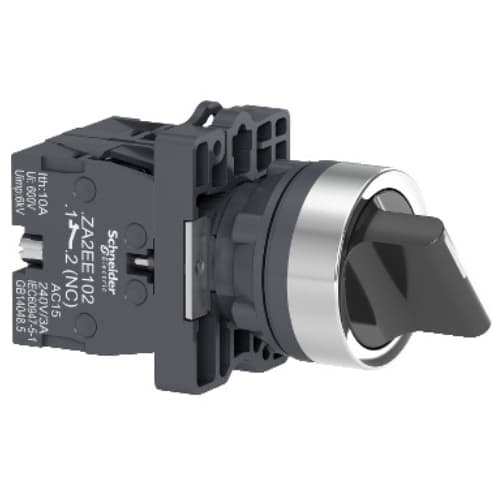 XA2ED25 Buton selector 2 pozitii 1NO+1NC Negru