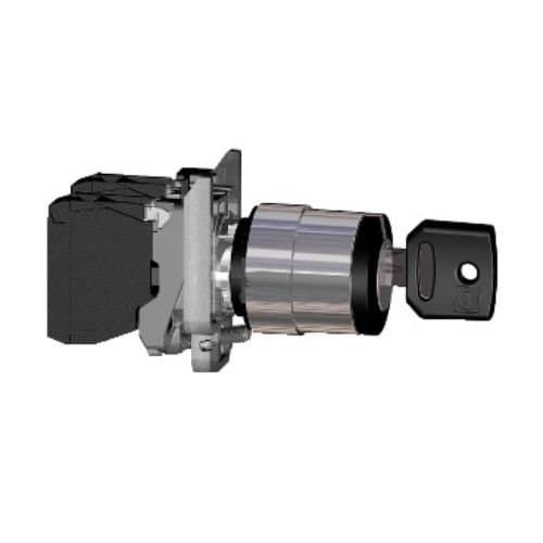 Buton selector Schneider Electric, 2 poziții, negru