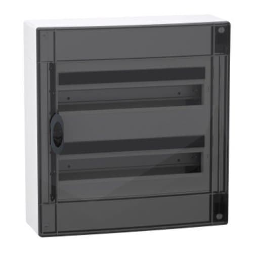 Tablou aplicat Schneider Electric PrismaSet XS, 36 module, ușă fumurie