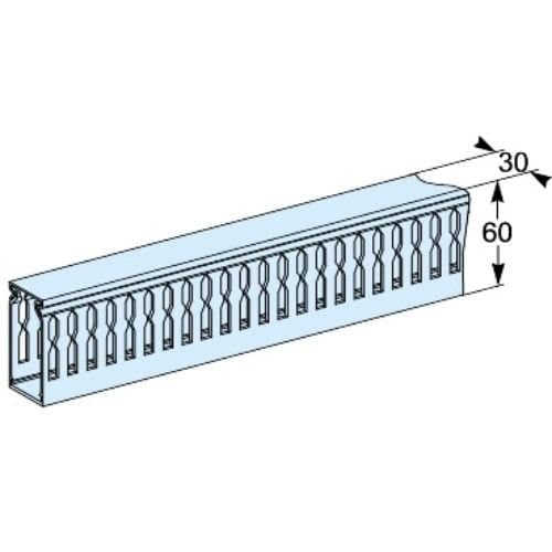 Canal cablu orizontal perforat Schneider Electric, 0,45 m, pentru tablouri electrice