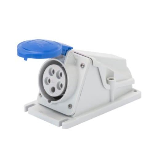 GW62488 Priză ind fixă 90G 2P+E 32A 230V 6h Albastru