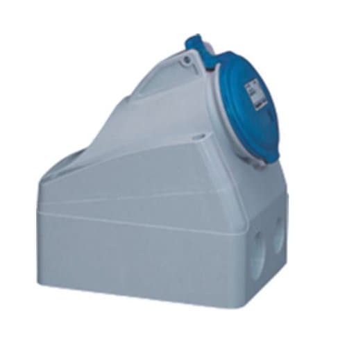 555254 Priză ind fixă 2P+T 32A 230V, Albastru, IP44