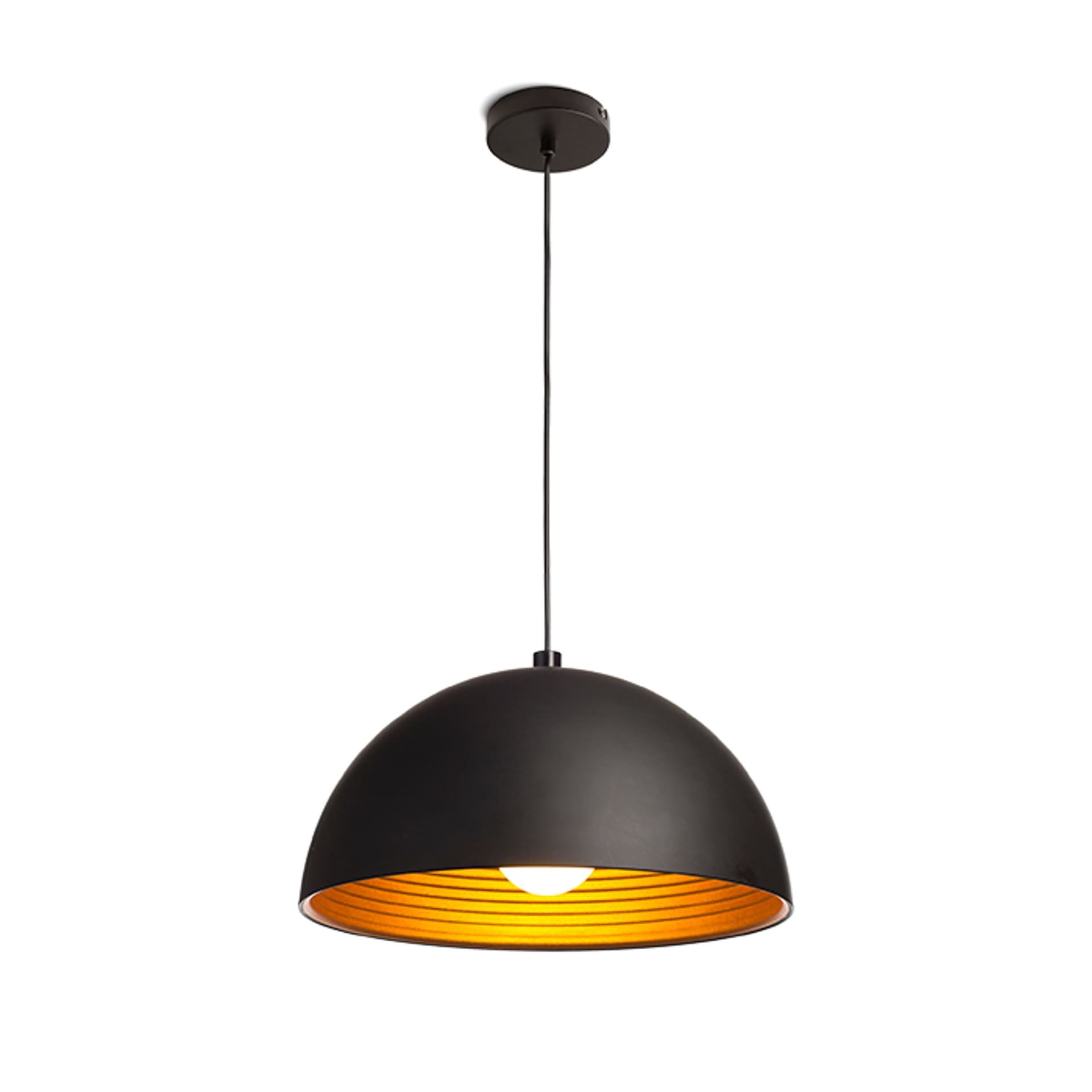 Pendul Carissima 40 negru mat/auriu, 230V, LED, E27, 15W