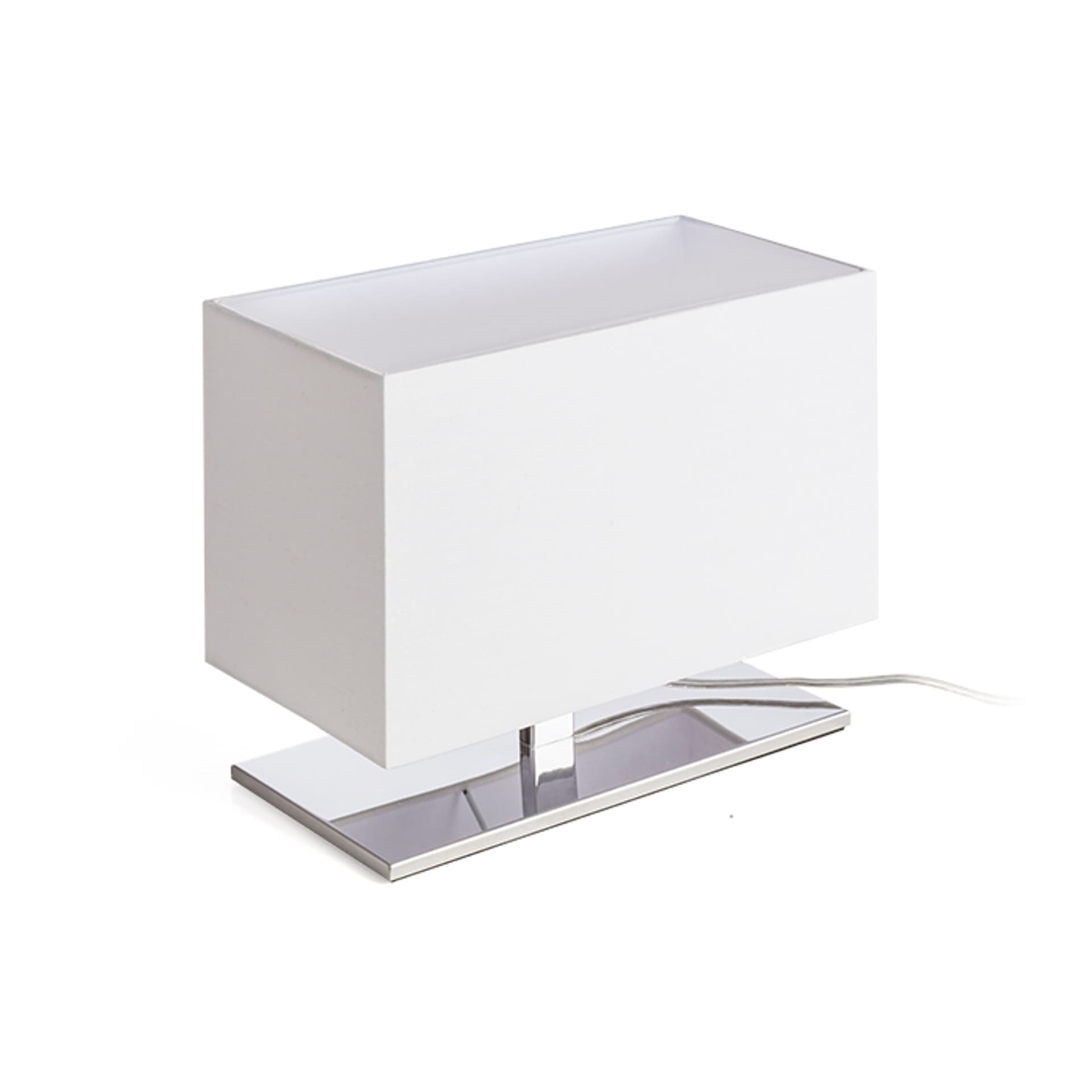 Lampă de masă Plaza S alb crom 230V LED E27 15W