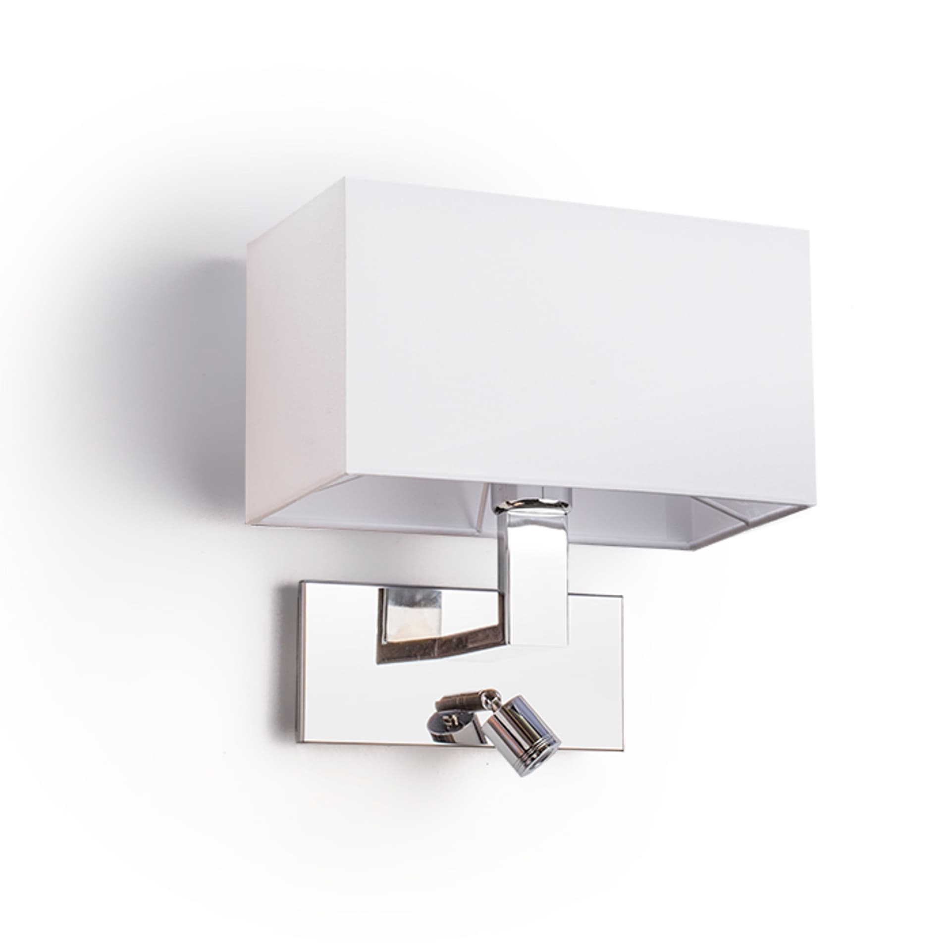 Spot LED de perete Plaza alb crom 230V E27 15+3W 3000K