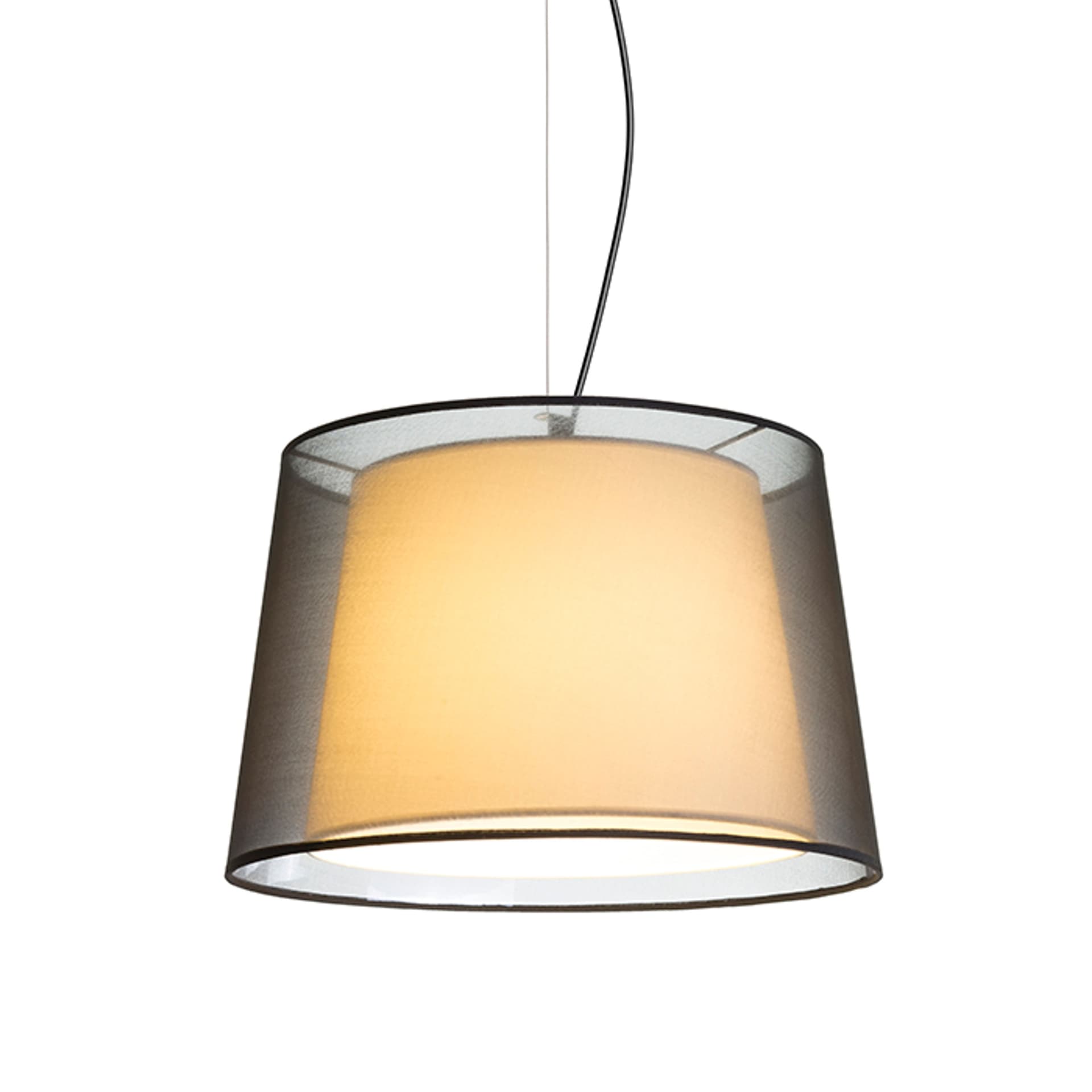 Suspensie Rendl Esplanade negru transparent/alb crom, 230V, LED, E27, 15W