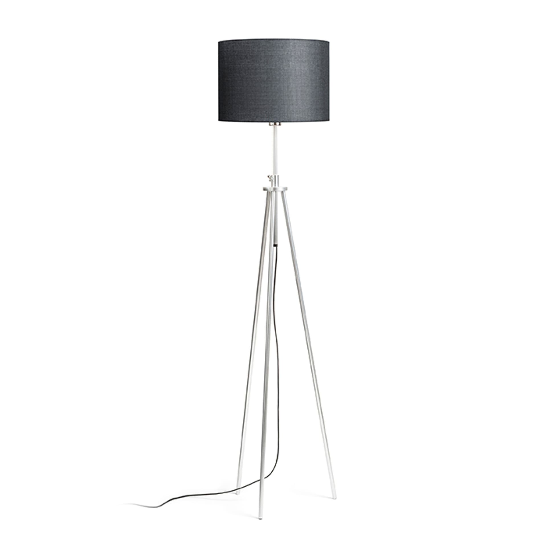 Lampă de podea Rendl Gardette, negru, aluminiu, 230V, LED, E27, 15W