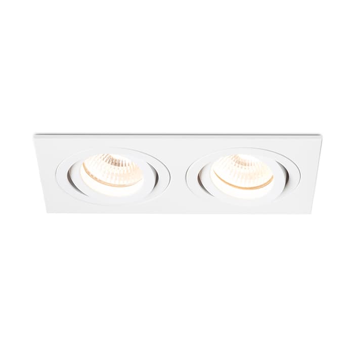 Spot încastrat Rendl Pasadena GU10 SQ II alb 230V LED GU10 2x7W