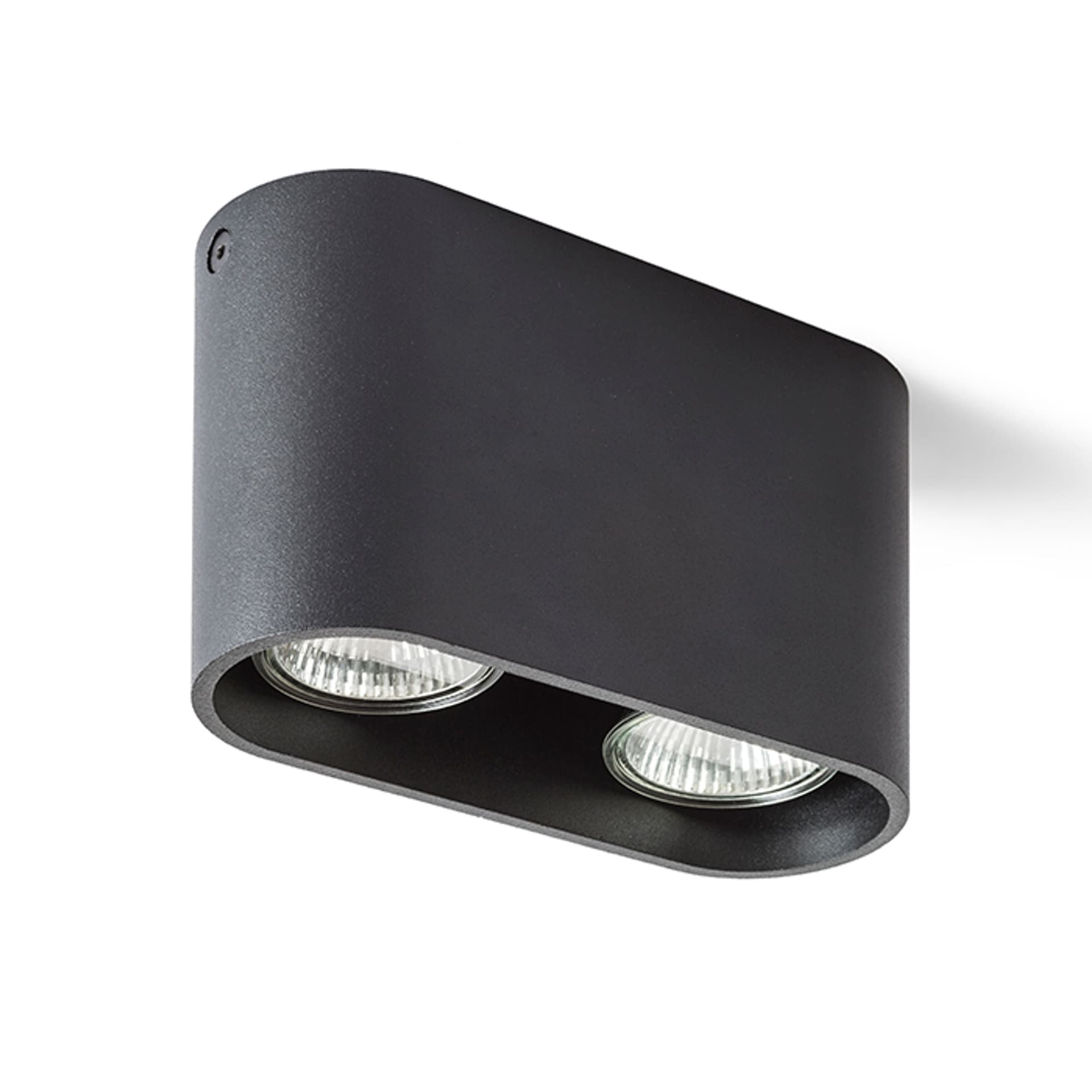Corp de tavan Rendl Mantova II, negru mat, 230V, LED GU10, 2x7W