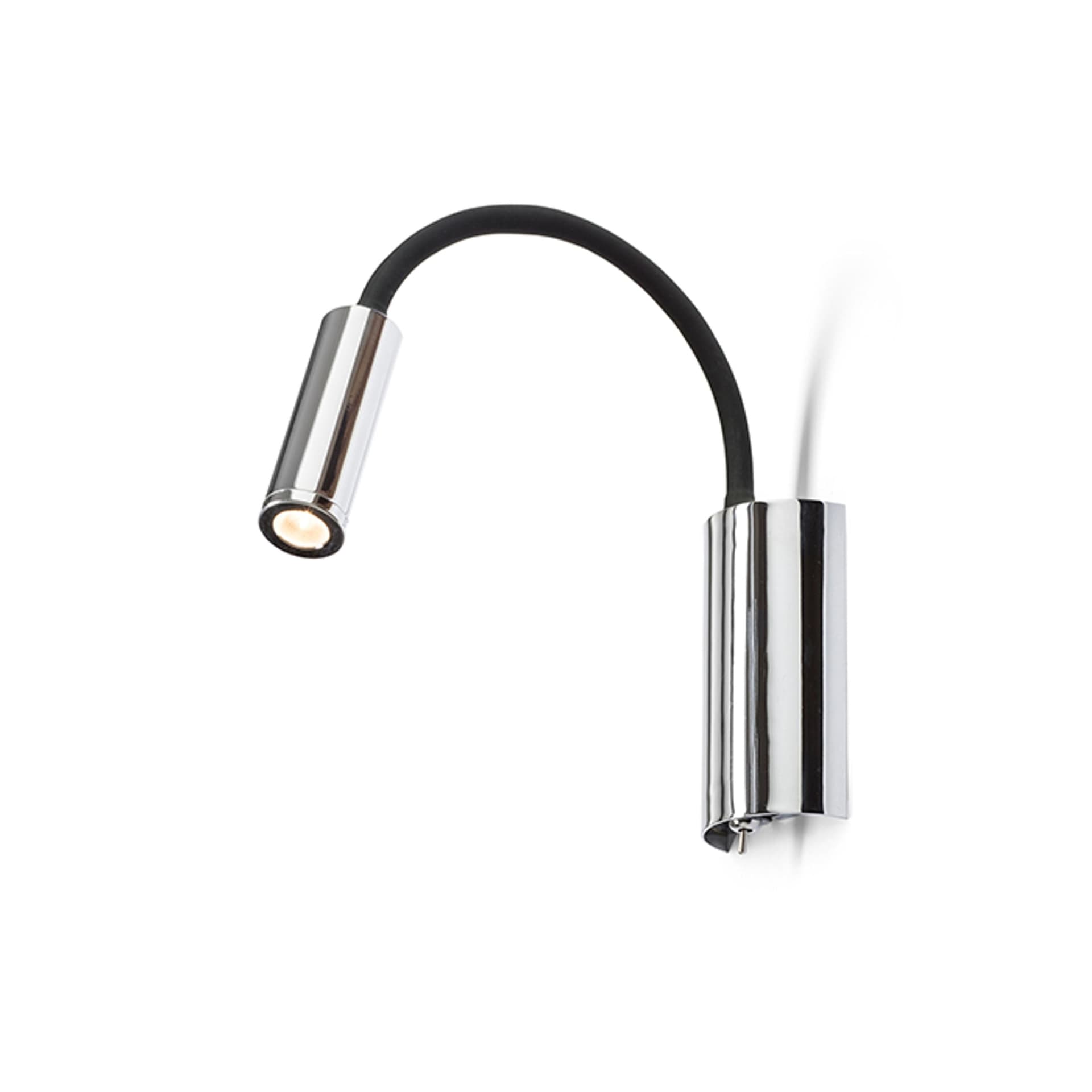 Aplica de perete neagră cromată LED 3W 3000K 230V