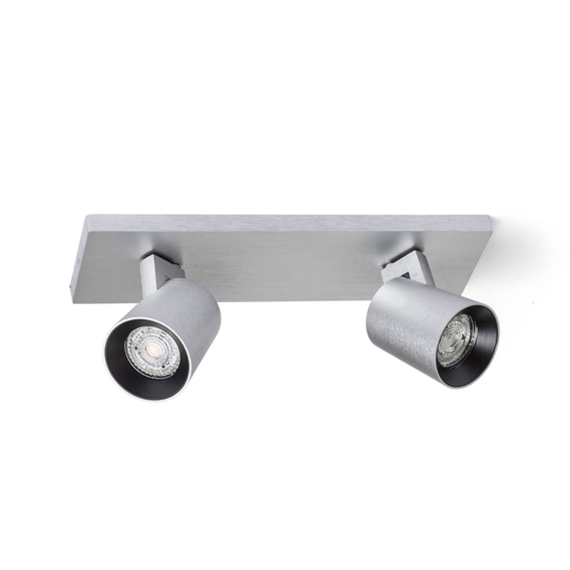 Aplică Rendl Kenny II, aluminiu/negru, GU10, 2x8 W, 230 V