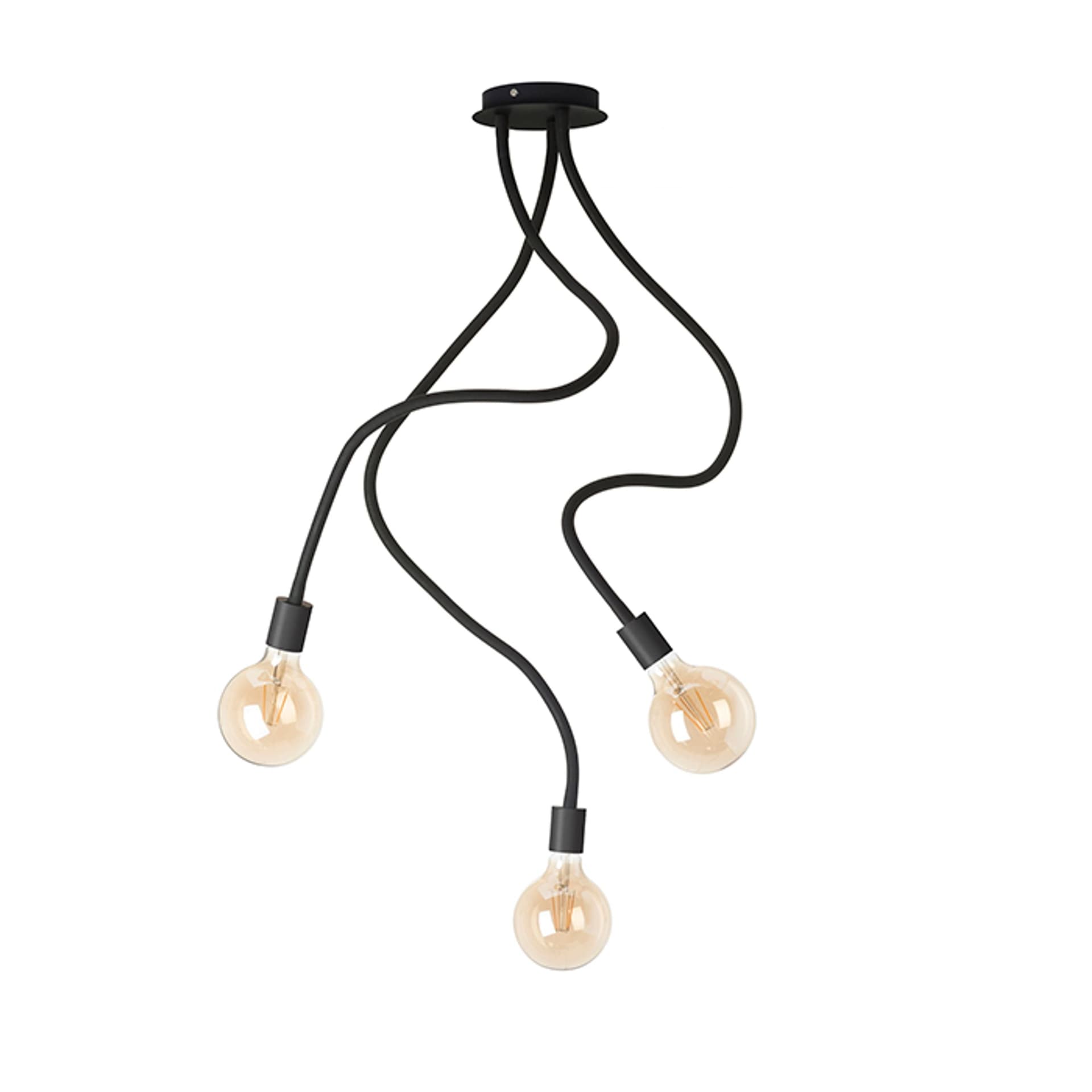 Corp de tavan negru Rendl Loyd E27, 3x15W, 230V