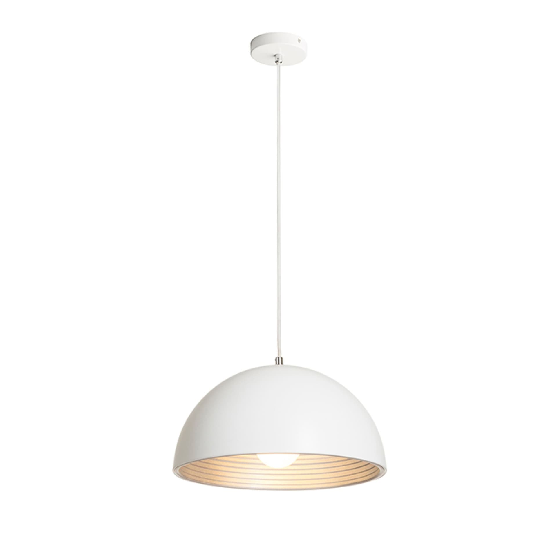 Suspensie Rendl Carissima 40 alb mat/gri argintiu 230V LED E27 15W