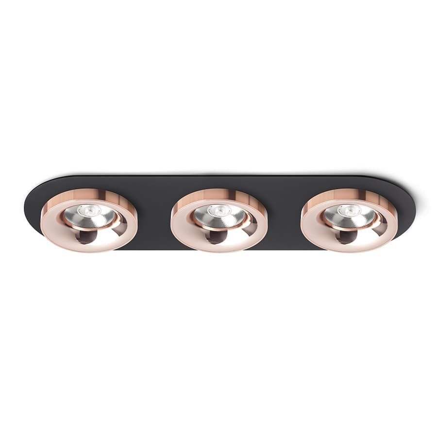 RENDL SHARM R III încastrat negru cupru/cupru 230V LED 3x10W 24° 3000K