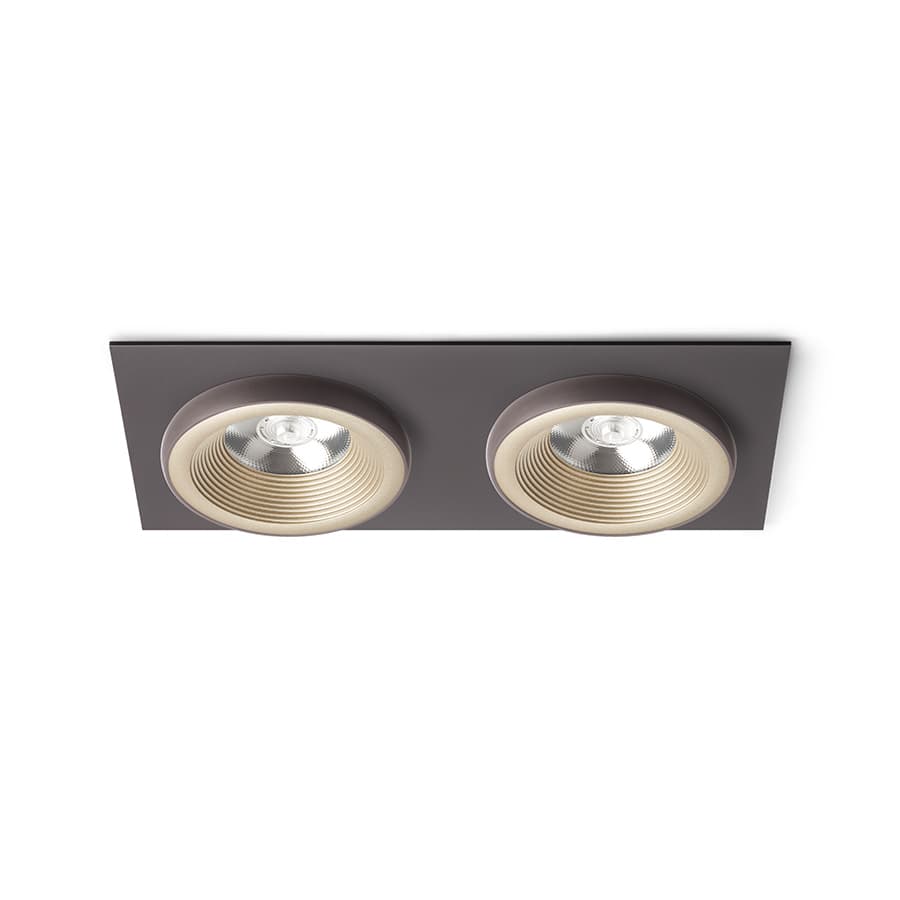 RENDL SHARM SQ II încastrat pearl aur/maro 230V LED 2x10W 24° 3000K