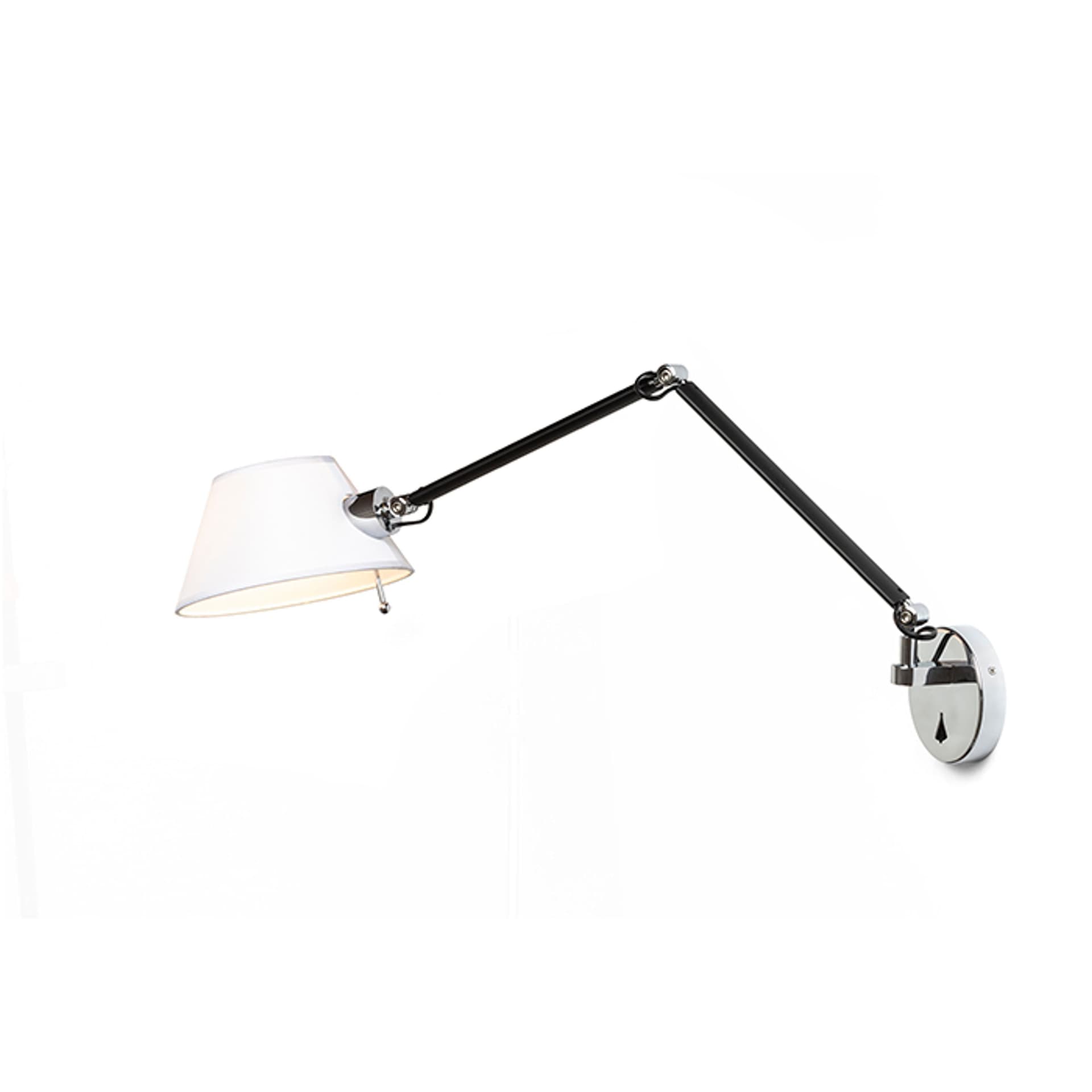 Aplică de perete Rendl Montana alb/negru crom 230V LED E27 11W
