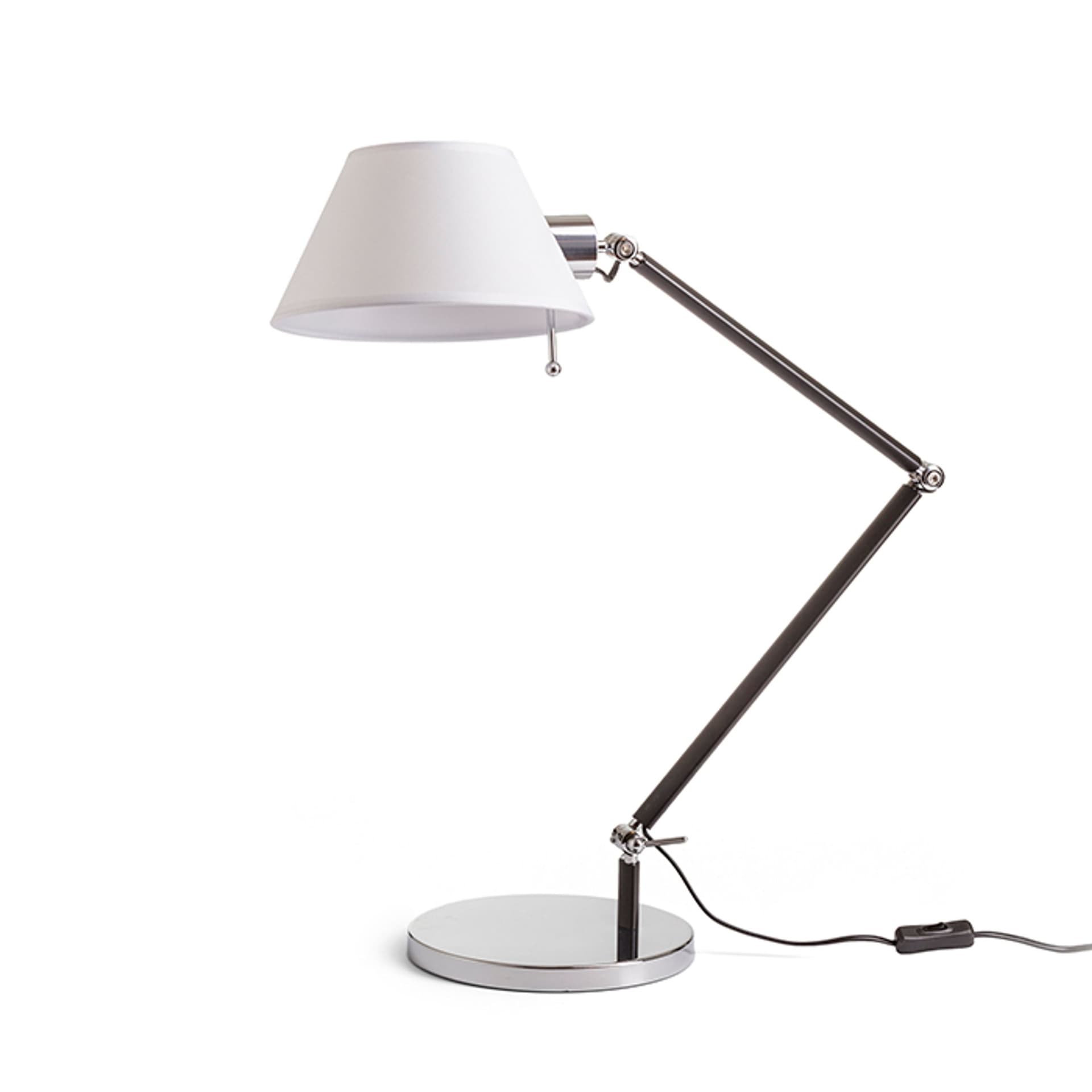 Lampă de masă Rendl Montana, alb/negru crom, 11W