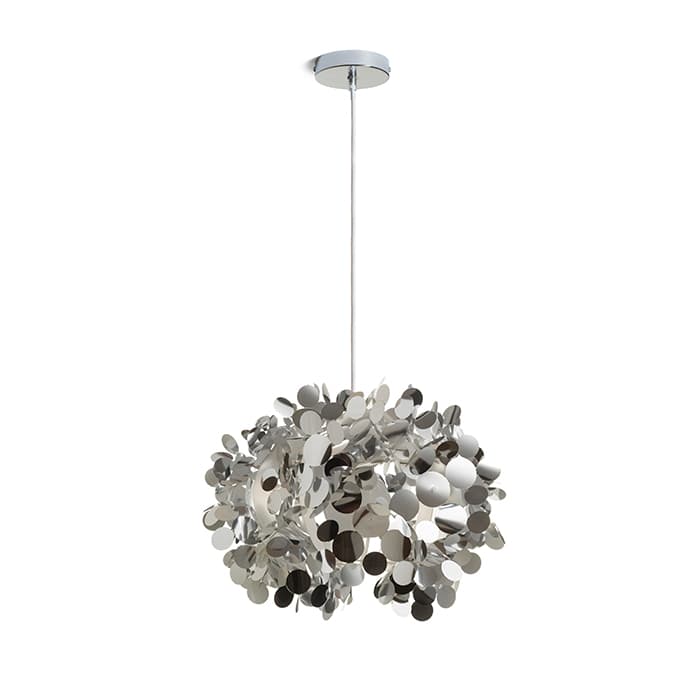 Corp suspendat Confetti, folie crom, 230V, LED, E27, 15W