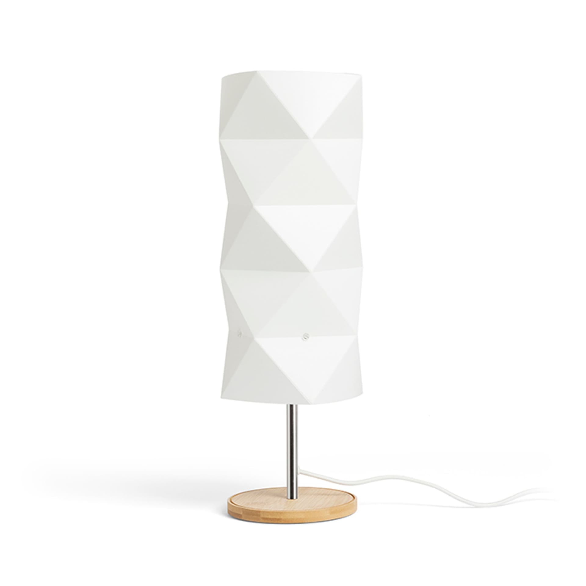 Lampă de masă Rendl Zumba alb PVC/lemn/crom 230V LED E14 11W