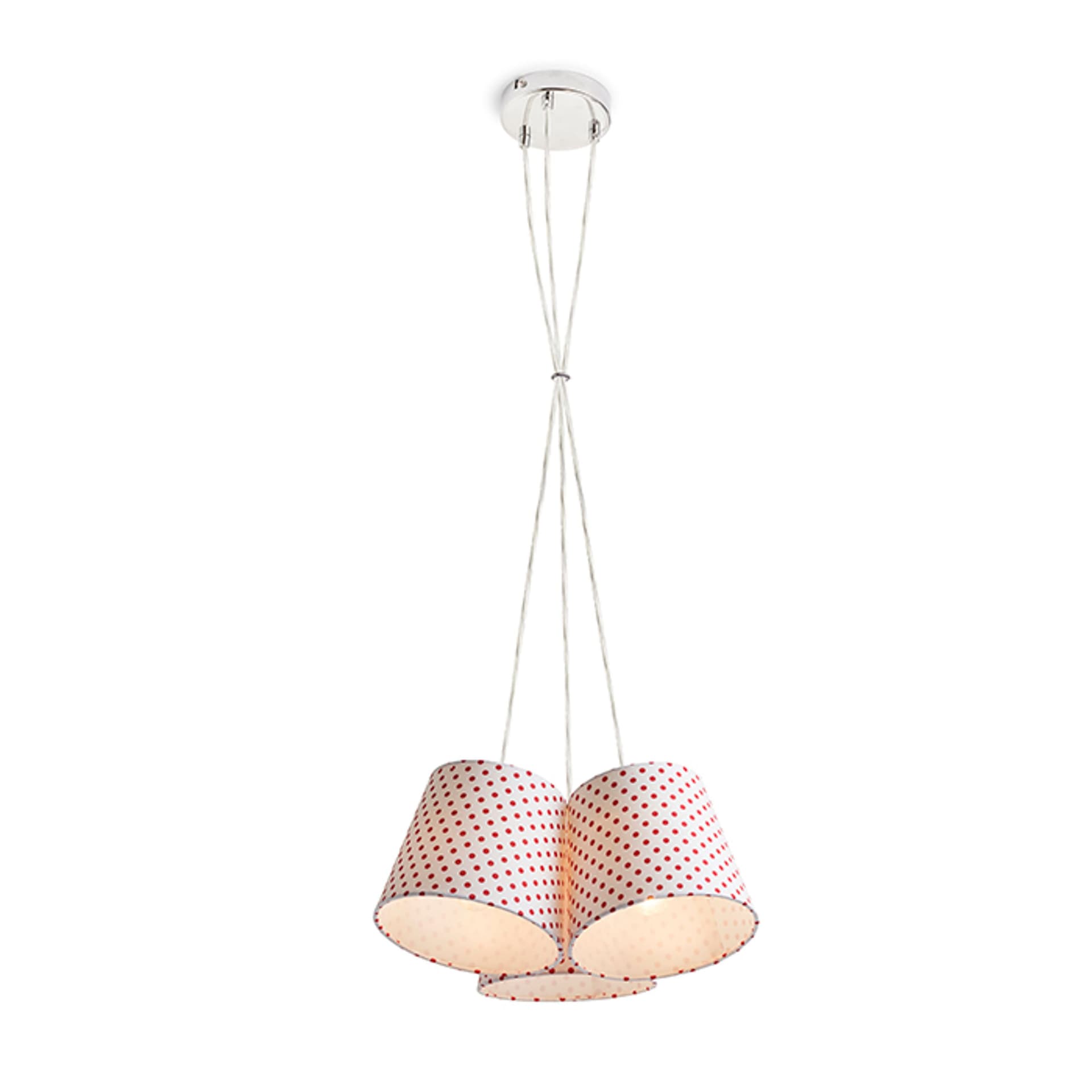 Corp suspendat Rendl Nancy III alb/roșu, LED, E14, 3x11W, 230V
