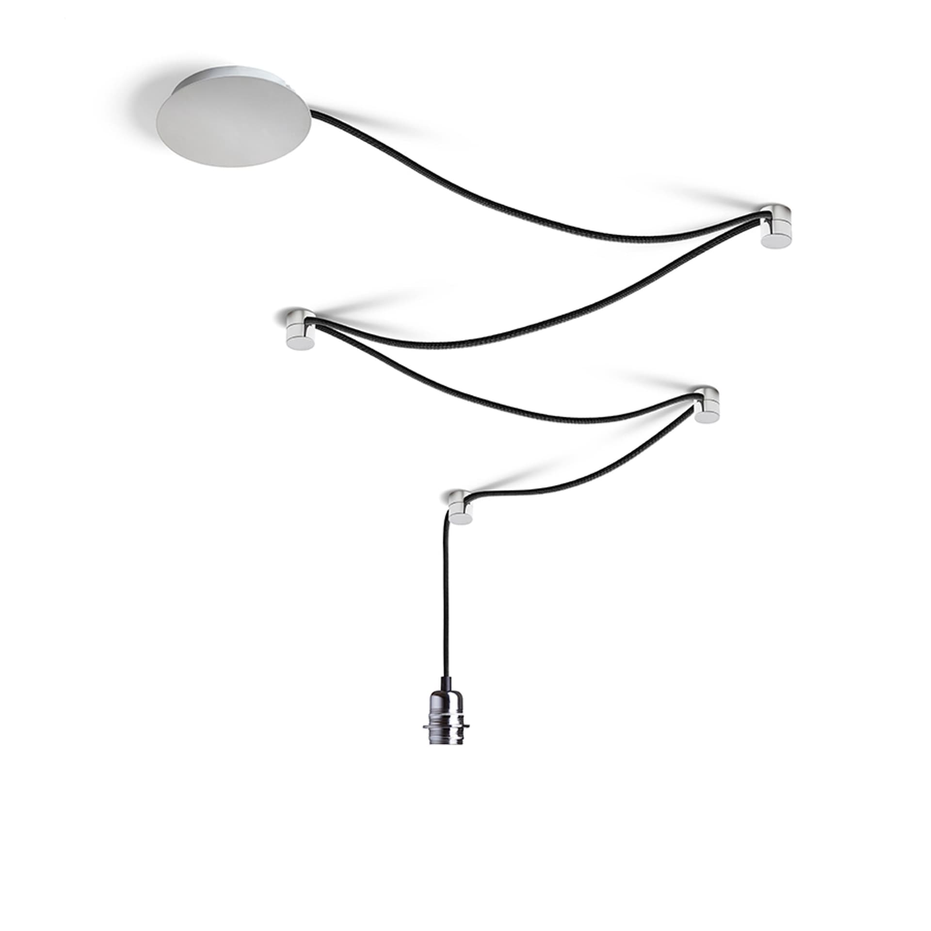 Rendl Spider I set suspendat negru crom 230V LED E27 15W
