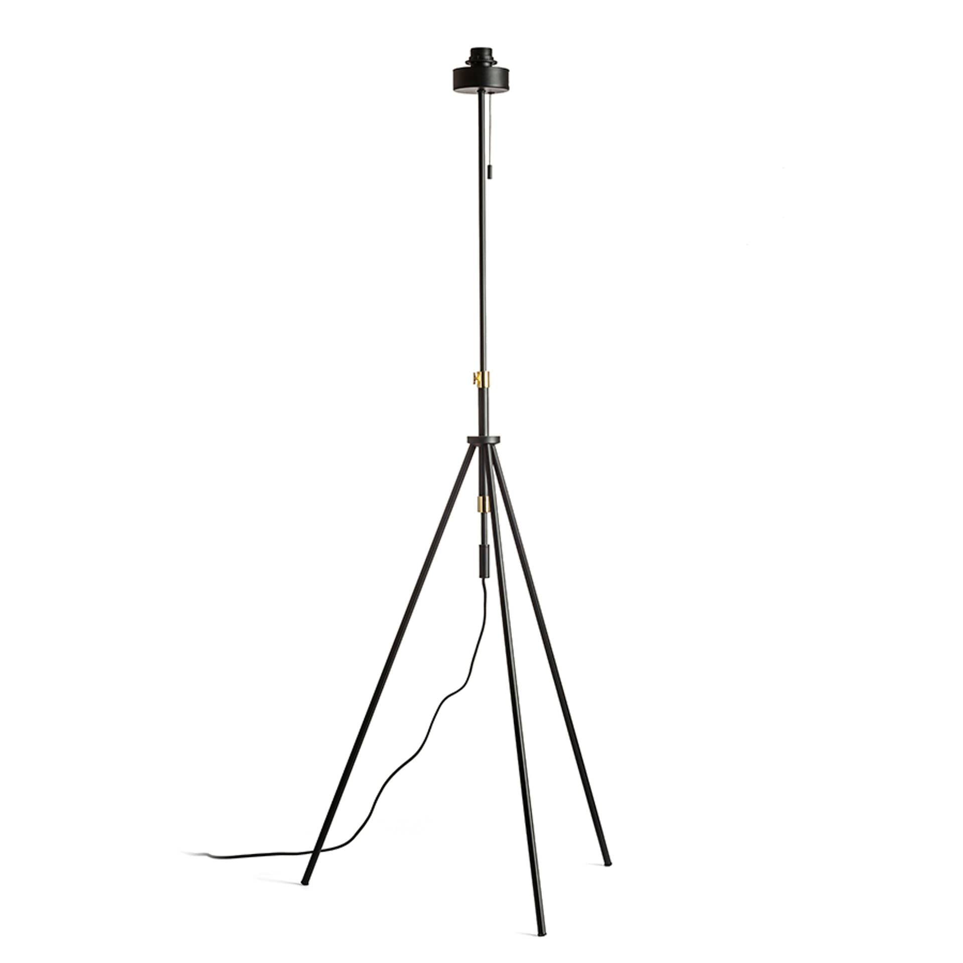 Bază de podea Rendl Luton negru/alamă, 230V, LED, E27, 15W