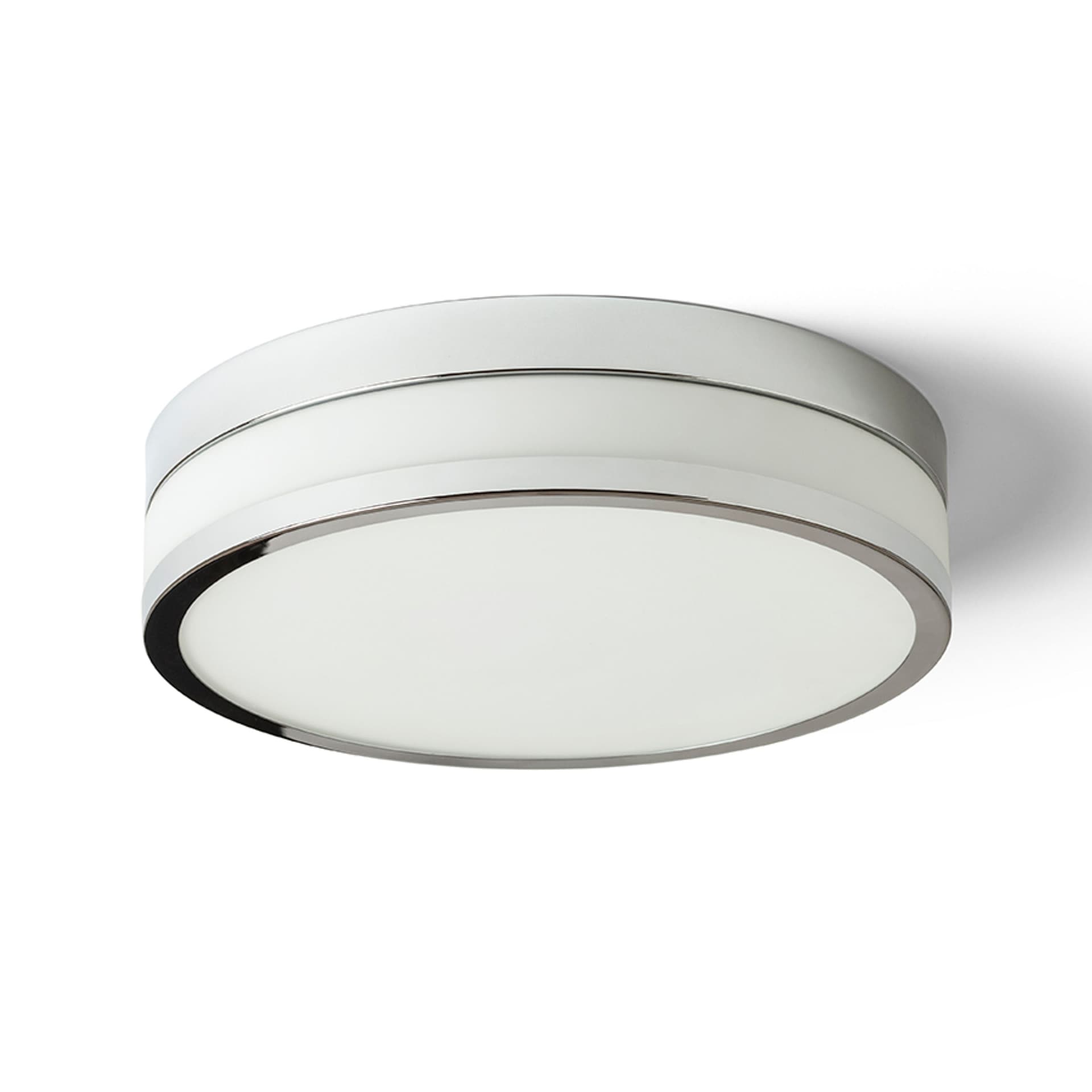 Plafonieră Rendl LED opal/crom, 24W, lumină caldă