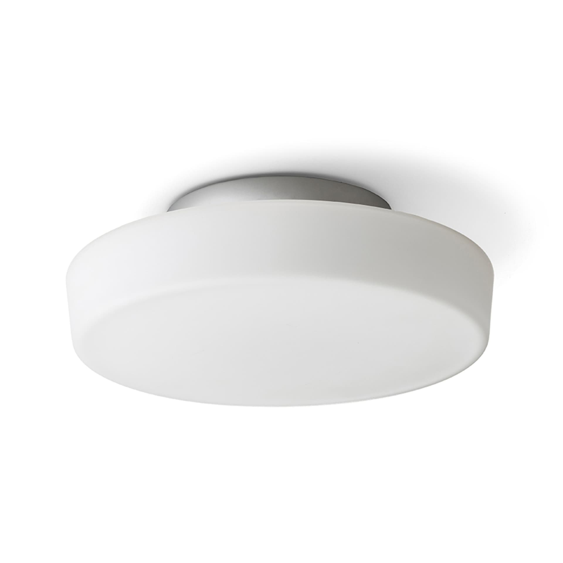 Plafonieră Rendl Zara LED 26 cm sticlă opal/crom 12W IP44 3000K
