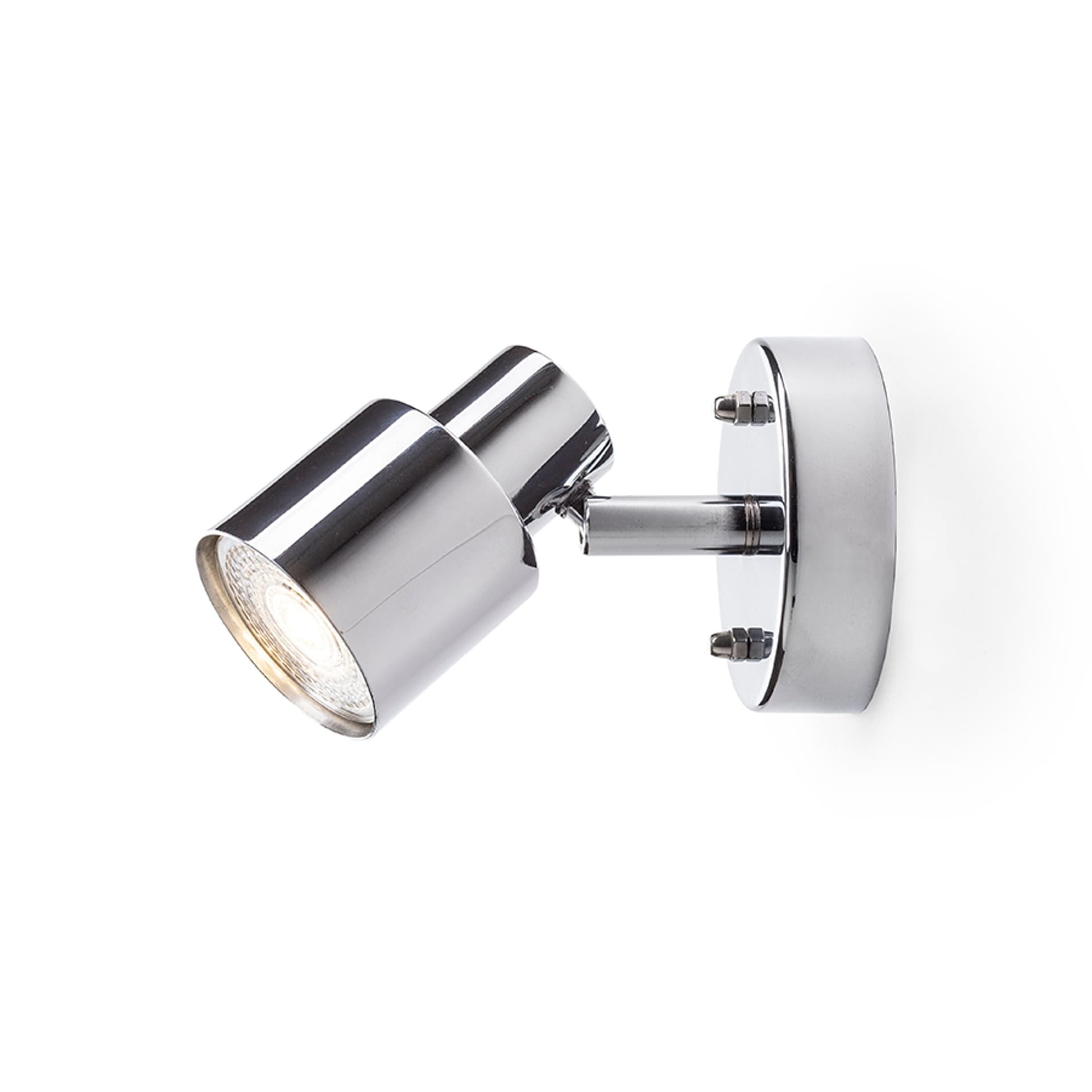 Aplică de perete Rendl Valto I, crom, 230V, GU10 LED 5W, IP44