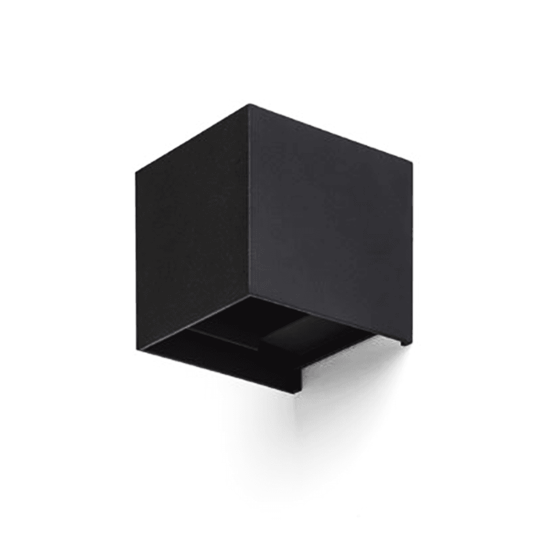 RENDL TITO SQ DIMM de perete negru 230V LED 2x3W IP65 3000K