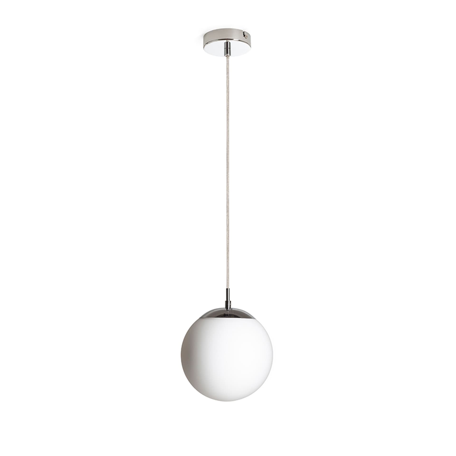 Pendul Rendl Luna 20, sticlă opal/crom, 11W