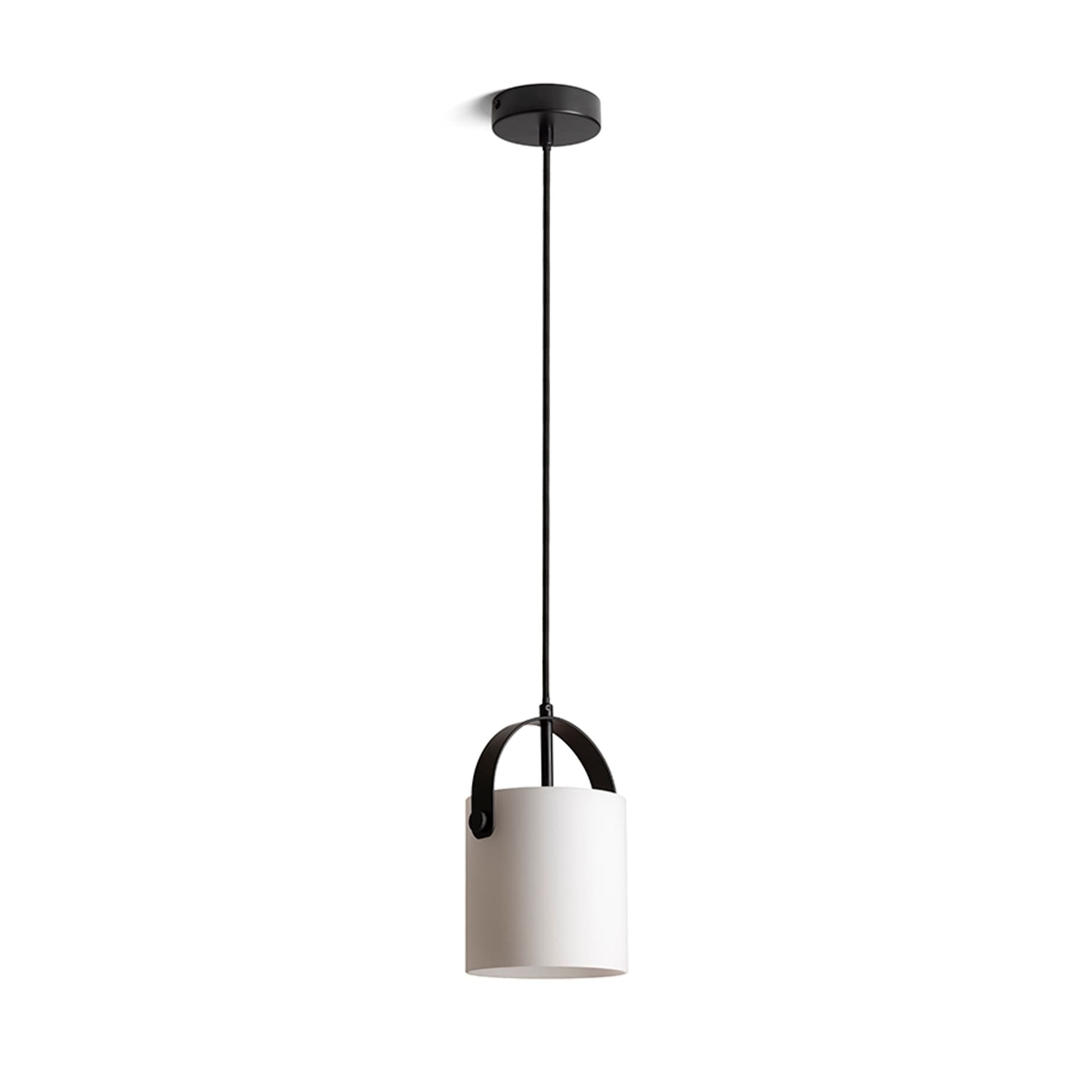 Suspensie Julietta 16, sticlă opal/negru, E27, 15W, 230V