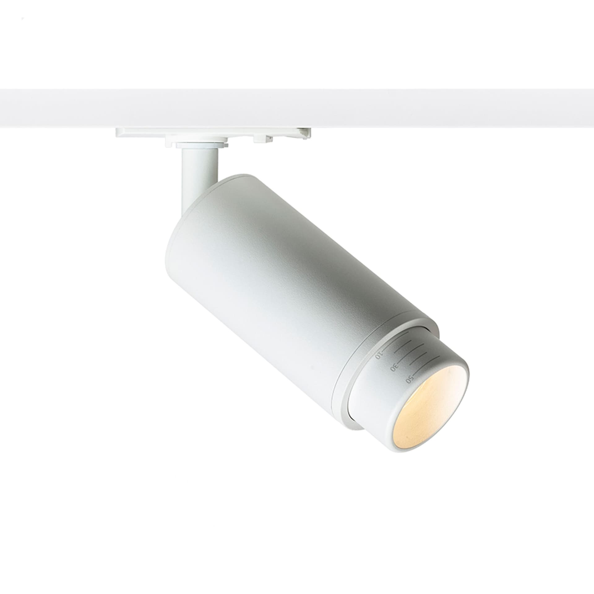 Spot LED Rendl Optimus pentru șină 1 circuit, alb, GU10, 9W, 50°