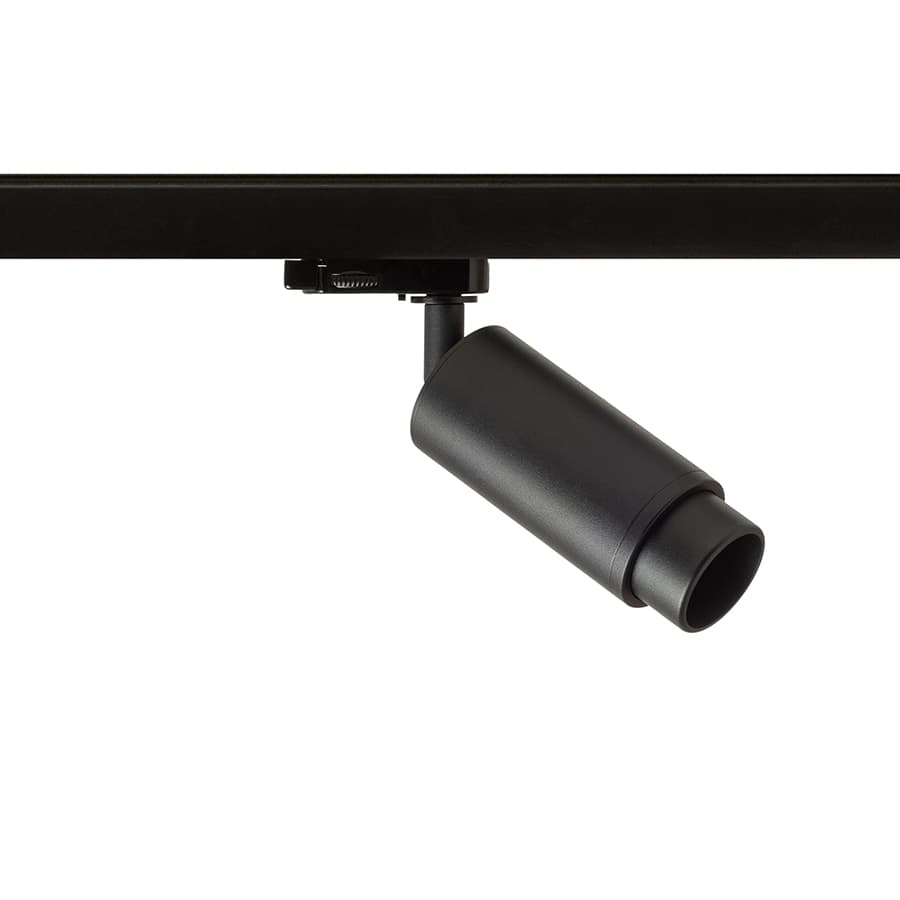 Spot pe șină OPTIMUS, negru, 230V, LED GU10, 9W, 10x50°