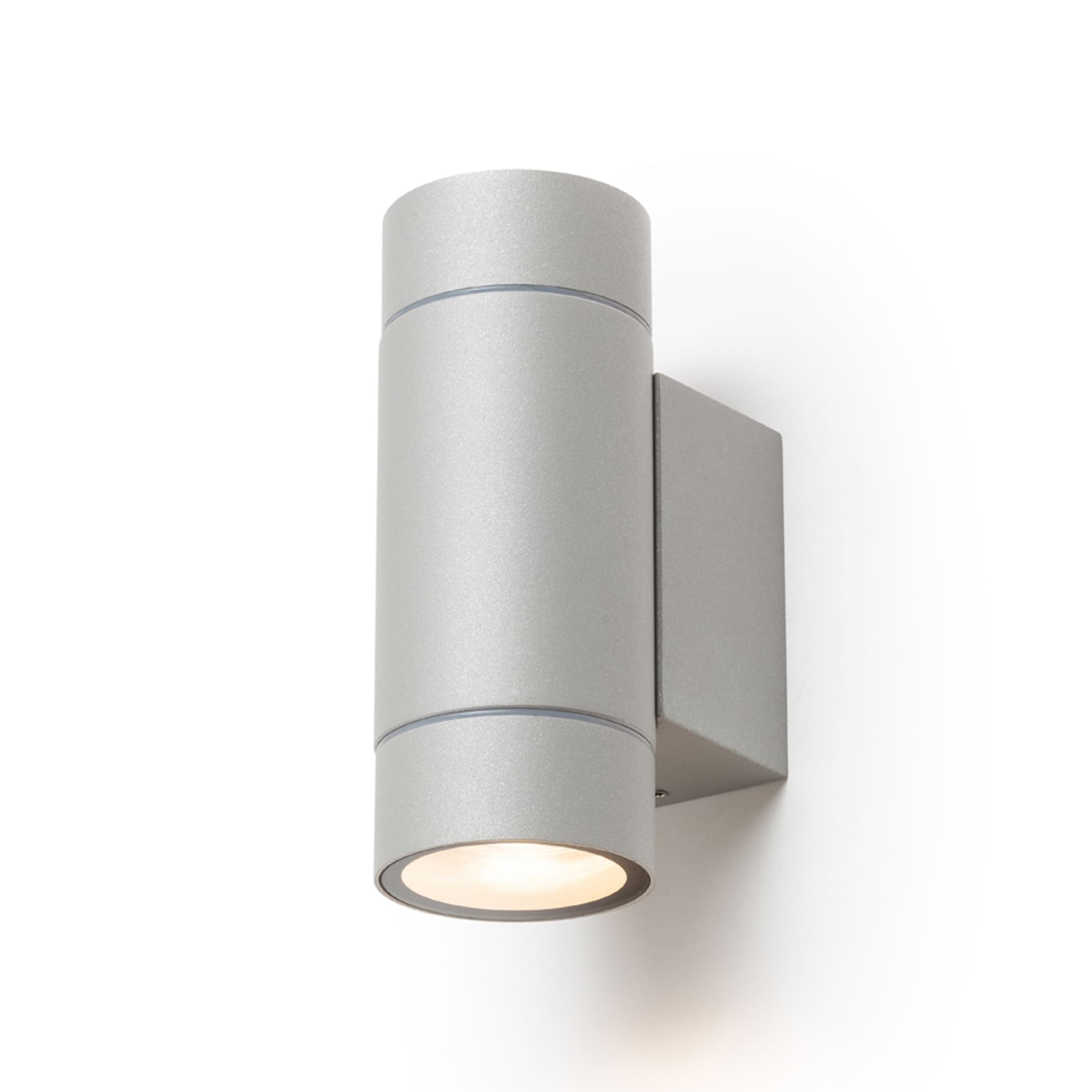 Aplică de perete Rendl Mizzi New II gri argintiu, LED GU10, 2x8W, IP65