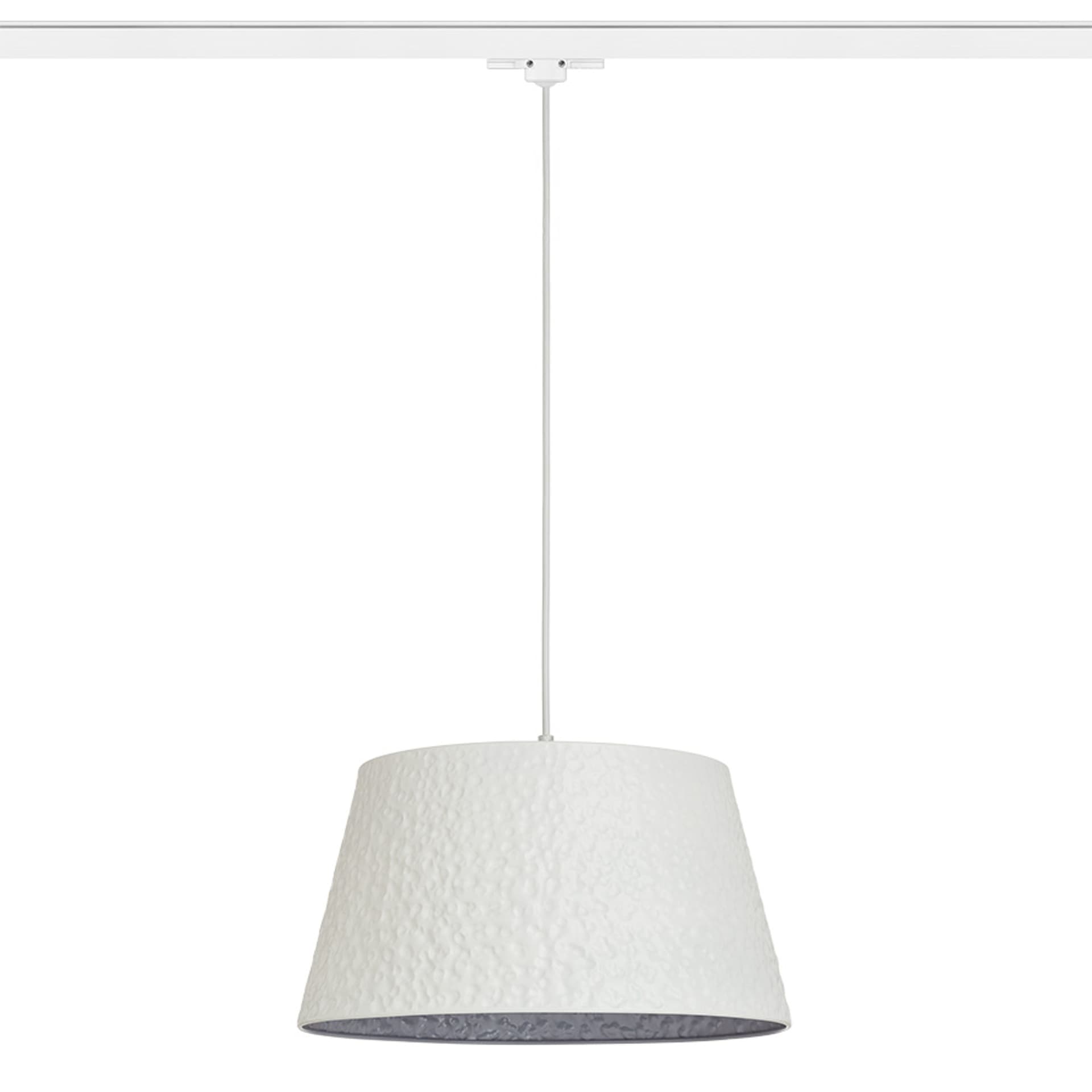 RENDL BUCKY 40 pentru șină 3 circuite, alb/gri metal, 230V, LED, E27, 15W