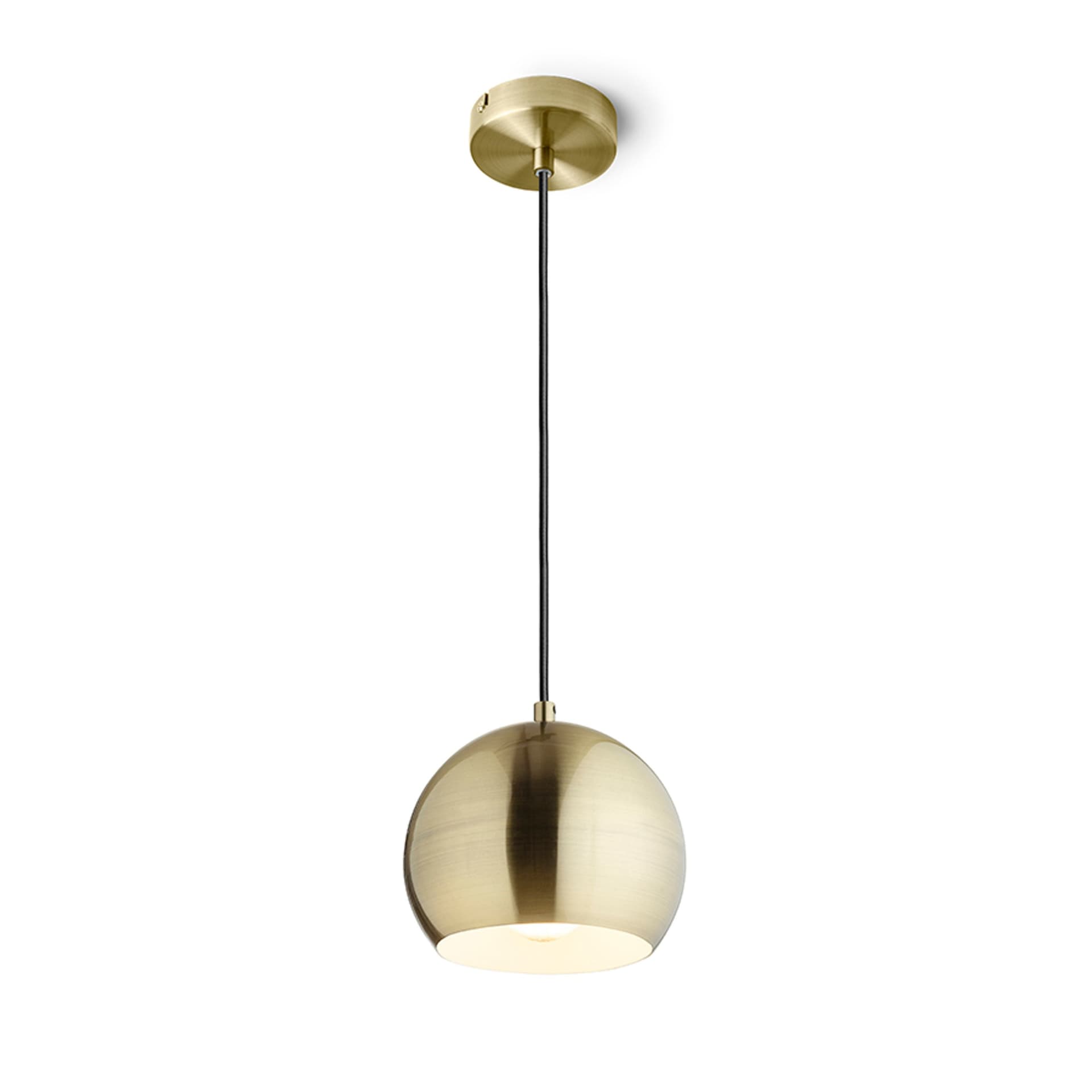 Suspensie Rendl Agneta, alamă pieptănată, 230V, LED, E27, 11W