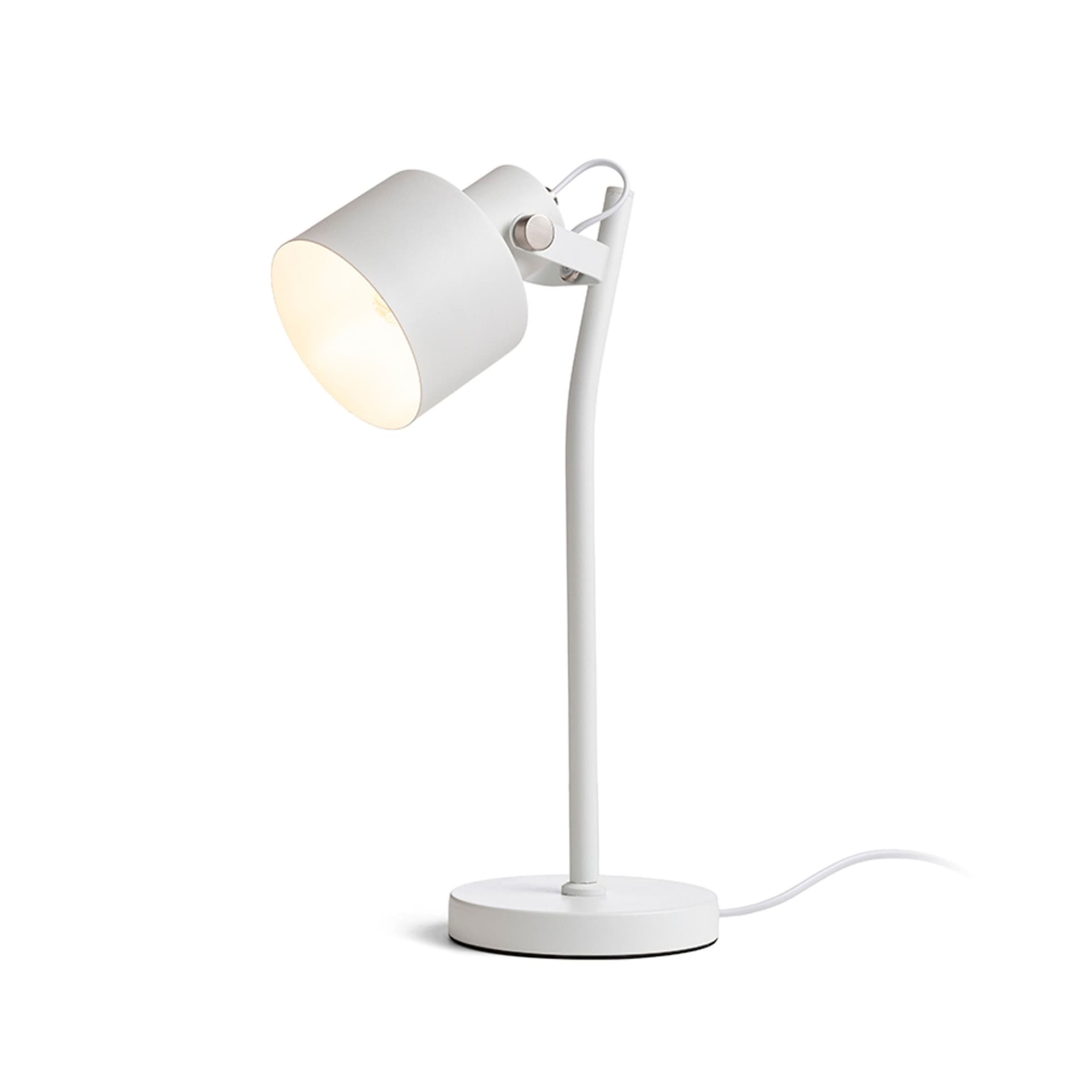 Rendl Celeia lampă de masă alb mat, nichel mat, 230V, LED, E27, 11W